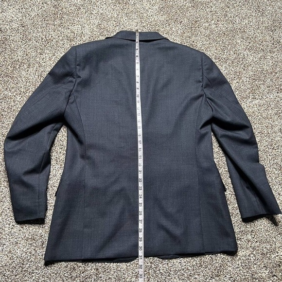 Mens J Hilburn Blazer Sport Coat Gray Jacket Two Button Wool 42R Tailored Fit - Picture 7 of 11